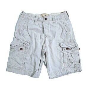 Hollister Cargo Shorts Men's 31 Safari Utility Pockets Outdoor Beige Y2K New